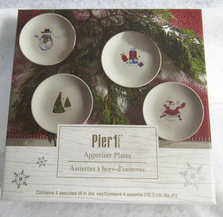 Christmas Icon Appetizer Plate - Set of 4 Motifs