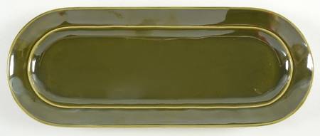 Cambria Olive Green Tray for 2 Tier Oval Tray & Stand Set