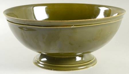 Cambria Olive Green Footed Bowl