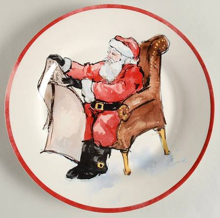 Painted Santa by Pottery Barn China