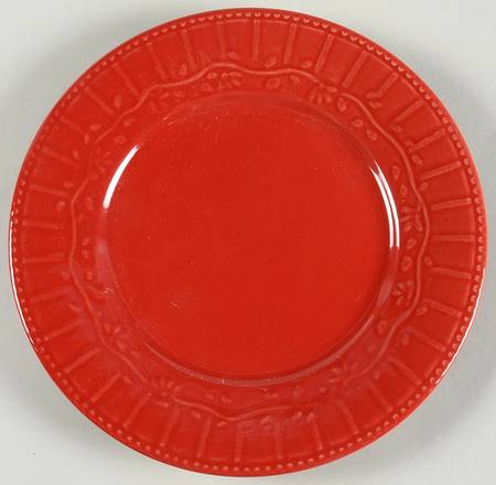 Amelia Red Salad Plate