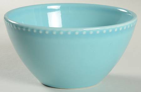 Beaded Aqua Soup/Cereal Bowl