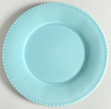 Beaded Aqua Salad Plate