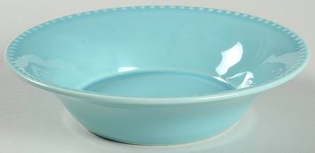 Beaded Aqua Soup/Cereal Bowl
