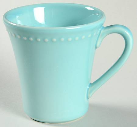 Beaded Aqua Mug