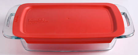 Easy Grab 11" Rectangular Baker W/Plastic Lid