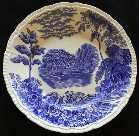 Thames Blue (Ribbed Edge) Salad Plate