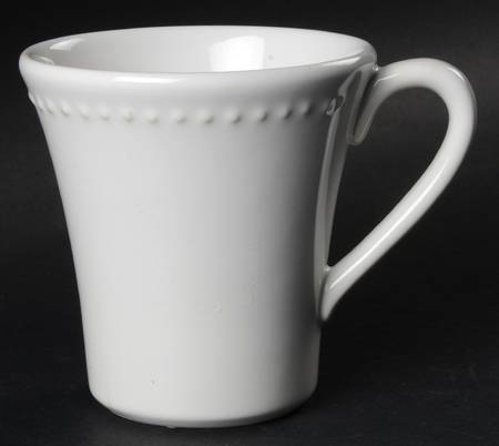 Beaded White Mug