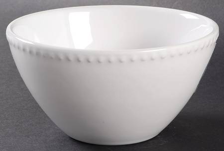Beaded White Soup/Cereal Bowl