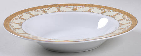 PLX2 Beige (Bijou) Rim Soup Bowl