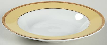 PLX3 Yellow Rim Soup Bowl