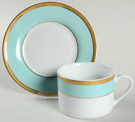 PLX3 Mint Flat Cup & Saucer Set