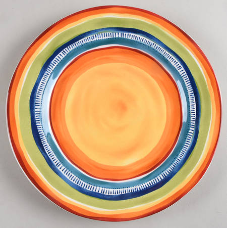 Feliz Stripes Dinner Plate