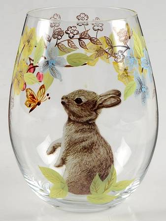 Sofie the Bunny Glassware Stemless Wine