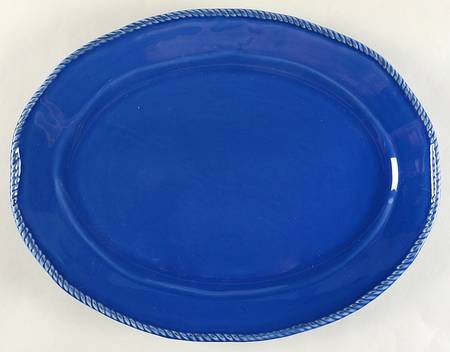 Nautic Dark Blue 16" Oval Serving Platter