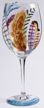Feather (Multicolor) Glassware Wine