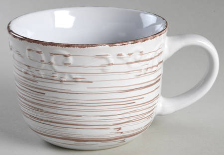 Trellis White Jumbo Soup Mug