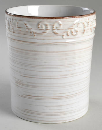 Trellis White Utensil Holder
