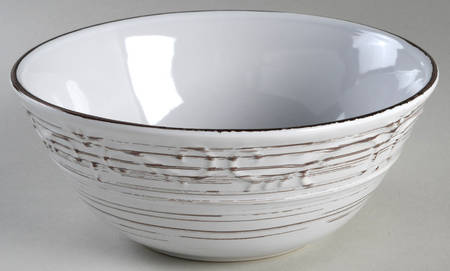 Trellis White Medium Round Serving Bowl by Pfaltzgraff