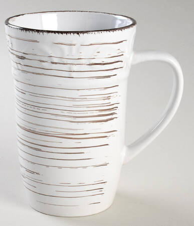 Trellis White Latte Mug