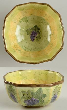 Vintage Grapes Porringer