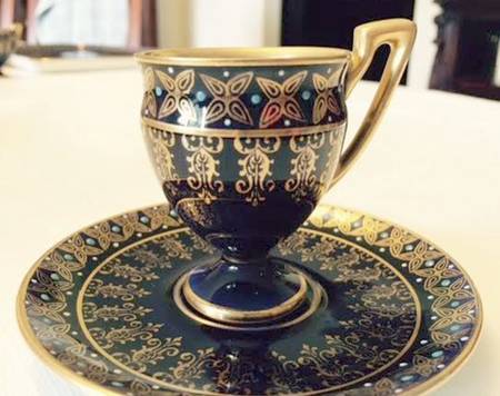 PUN154 Footed Cup & Saucer Set