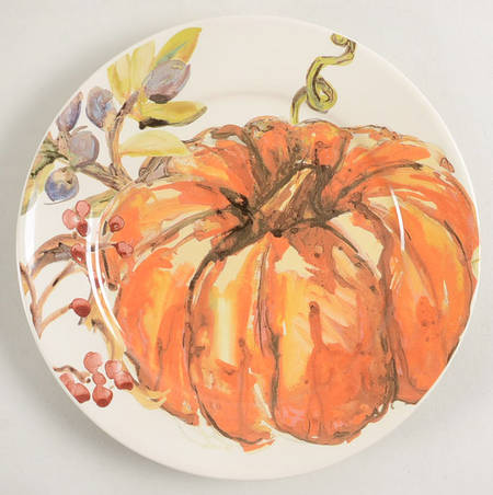 Watercolor Pumpkin Appetizer Plate