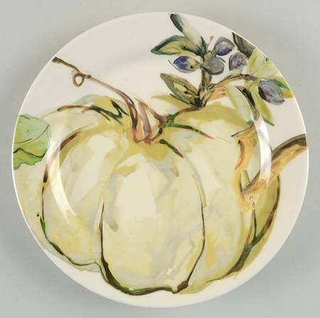Watercolor Pumpkin Salad Plate