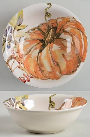 Watercolor Pumpkin Tidbit Bowl