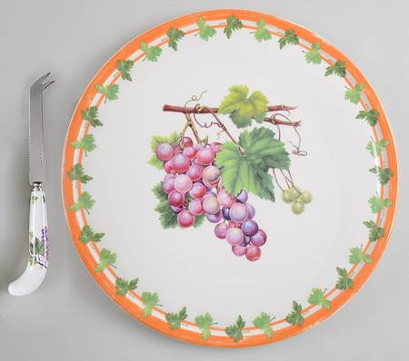 Alfresco Pomona Cheese Plate & Knife Set