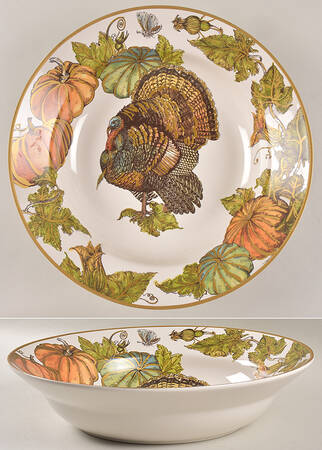 Heritage Turkey 13" Round Serving Bowl