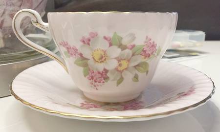 PAR234 Footed Cup & Saucer Set