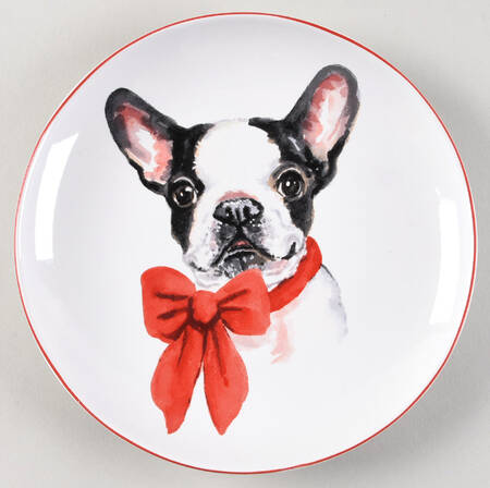 Christmas Puppies Salad Plate