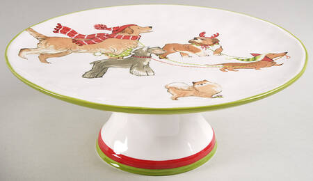 Park Avenue Puppies Pedestal Cake Stand