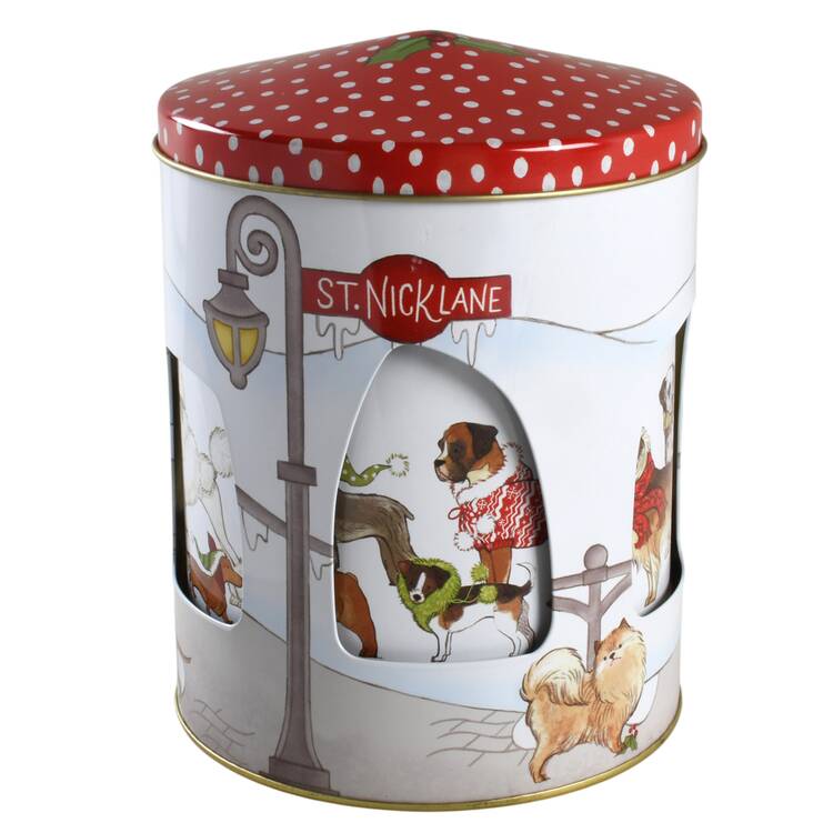 Park Avenue Puppies Cookie Tin & Lid