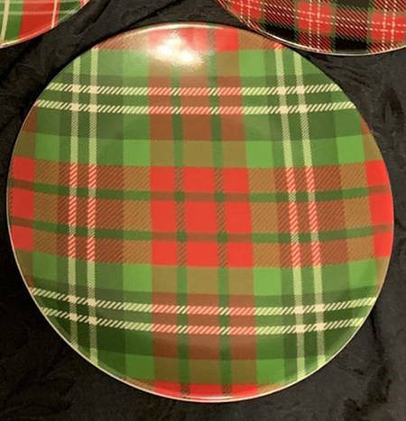Holiday Plaid Appetizer Plate