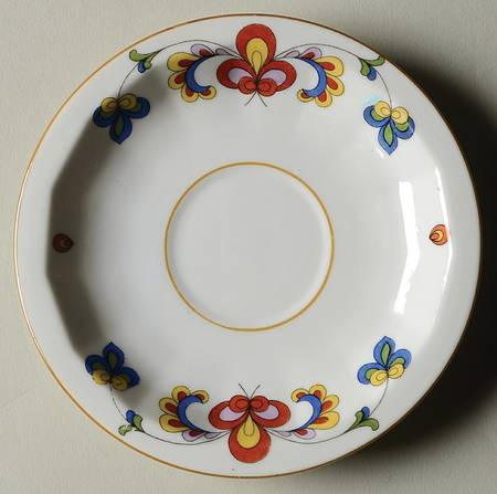 Farmer's Rose (Mustard Trim) Saucer for Demitasse Cup