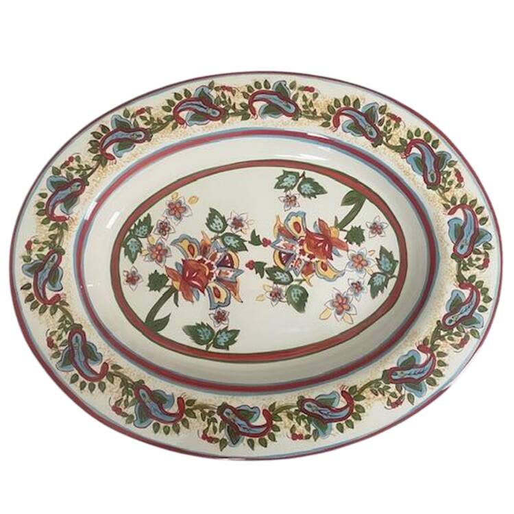 Sausalito Paisley 19" Oval Serving Platter