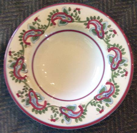 Sausalito Paisley Rim Soup Bowl