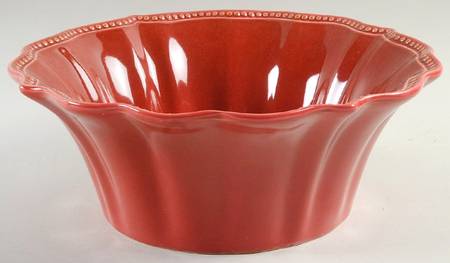 Paige Red 10" Round Serving Bowl