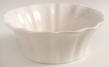 Paige-Linen White 10" Round Serving Bowl by Pioneer Woman