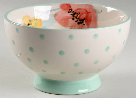 Vintage Bloom Footed Soup/Cereal Bowl