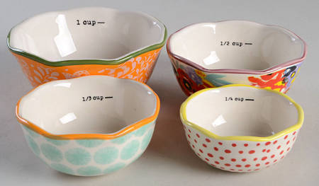 Flea Market Measuring Cup Set (1 Cup,1/2 Cup,1/3 Cup,1/4 Cup)