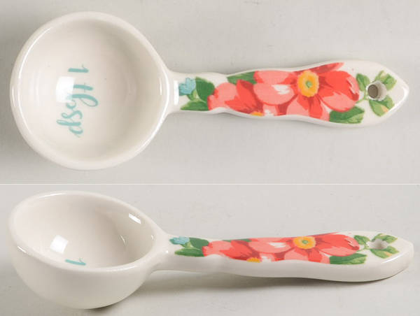 Flea Market 1 Tablespoon Ceramic Measuring Spoon