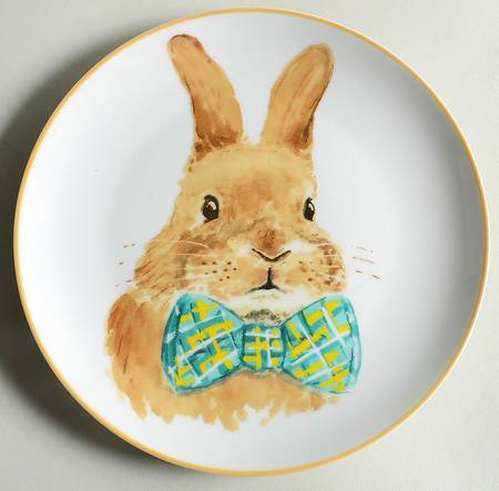 Bunny Faces Salad/Dessert Plate