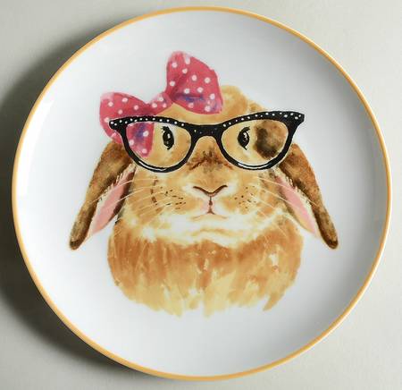 Bunny Faces Salad/Dessert Plate