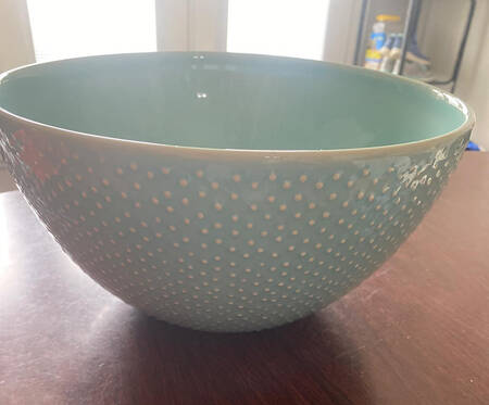 PMZ36 Turquoise 11" Large Salad Serving Bowl
