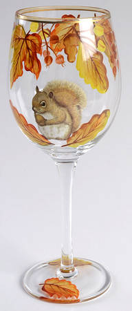 Mazey the Squirrel Glassware Wine