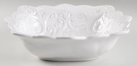 Chateau Clair White 10" Square Salad Serving Bowl