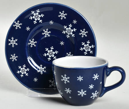 Snowfall Flat Demitasse Cup & Saucer Set
